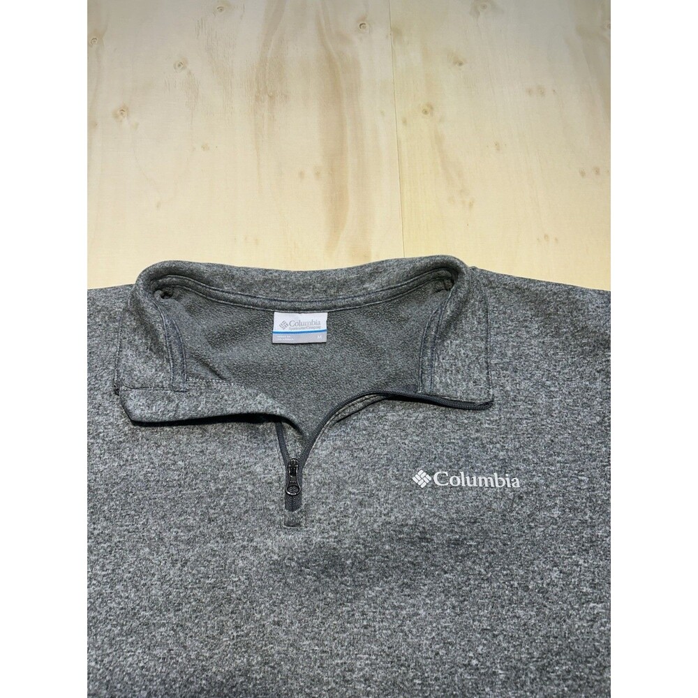 Columbia Men’s Medium Gray Quarter Zip Sweater Weather Fleece Pullover Jacket - Picture 8 of 9